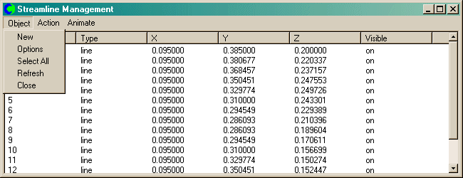 Image:
    Streamline Management Panel - Object Menu
