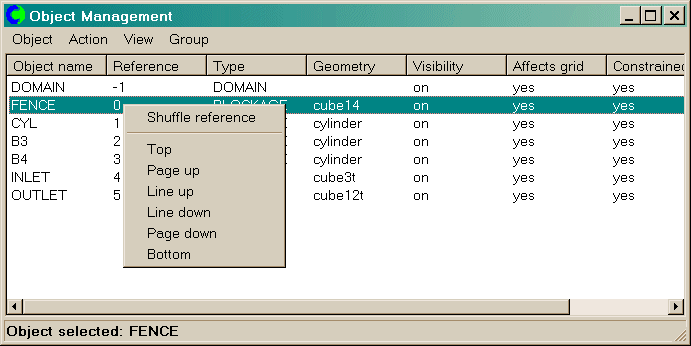 Image: Context
  menu for Reference column