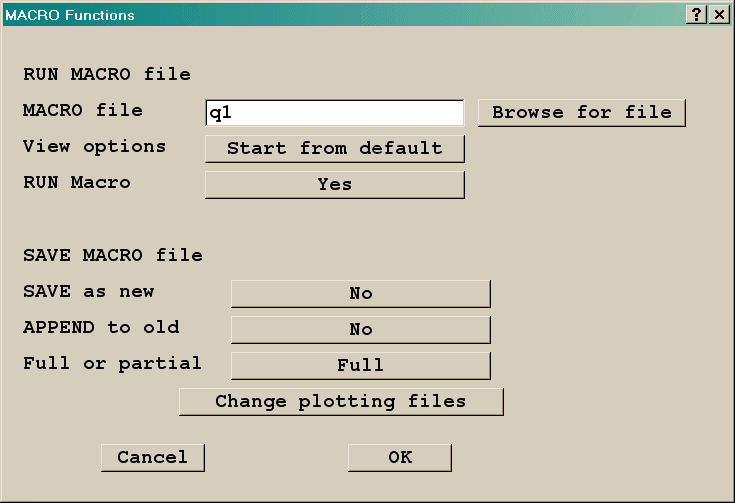 IMAGE:
  MACRO Functions dialog (run)